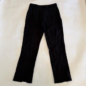 Women’s Black Stretchy Front Slit Pants